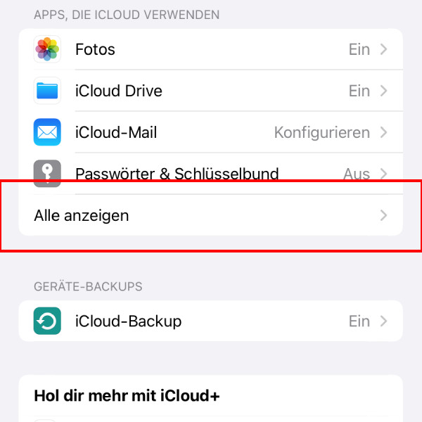 iPhone-Daten übertragen Apps, die iCloud verwenden