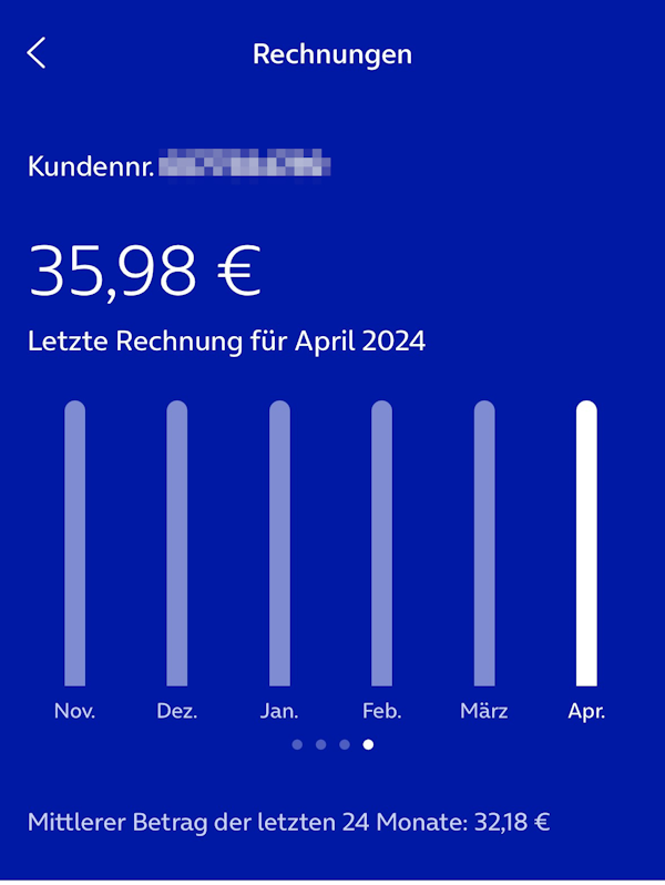 Rechnungseinsicht in der Mein o2 App